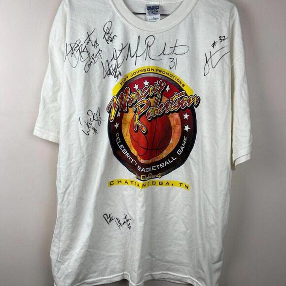 Rare Marcus Robertson Celebrity Basketball Game 2004 Signed T-Shirt – Chattanoog - Picture 1 of 9